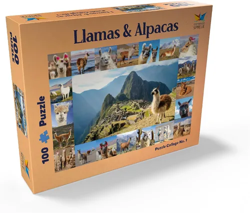 Miniatura 2 de MyPuzzle Llamas and Alpacas - Collage - Rompecabezas prémium de 100 piezas para adultos