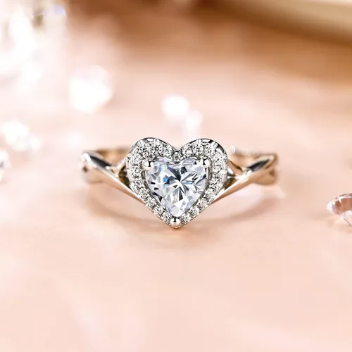 Miniatura 4 de BELLNA Anillo de promesa de plata de ley 925 para mujer, anillo de compromiso de boda de compromiso de boda con zafiro azul rubí y esmeralda