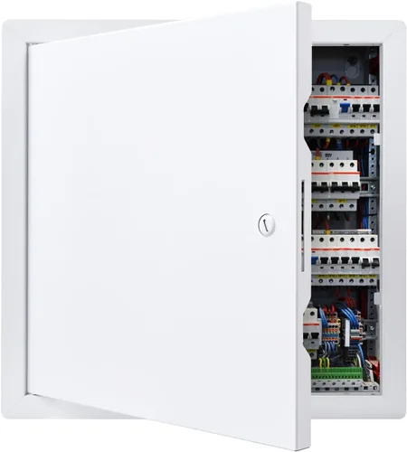 VEVOR Panel de acceso para paneles de yeso, puerta de acceso de acero galvanizado de 13.3 x 13.3 pulgadas, panel de servicio con bisagras de fácil