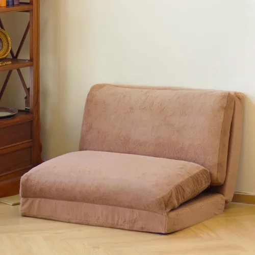 Miniatura 22 de N&V Sofá cama plegable tipo bolsa de frijoles, sofá cama plegable con relleno de espuma, incluye funda extraíble y lavable a máquina, suave forro