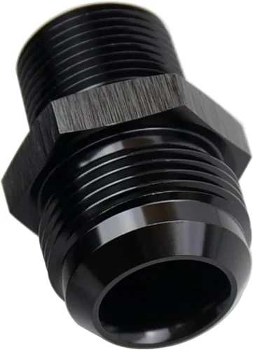 Miniatura 6 de Adaptador de tubo de manguera de combustible de aluminio recto 16AN acampanado a 3/4" NPT macho Unión de rosca negro