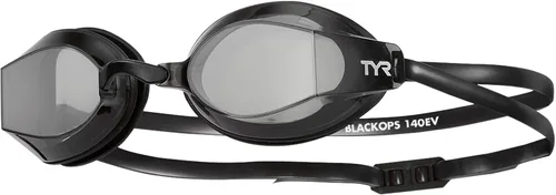 TYR Blackops 140 EV Racing - Gafas de natación competitivas para hombres y mujeres, antivaho Sin espejo - Humo/Negro