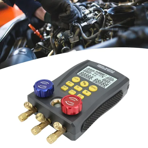 Miniatura 5 de Manómetro digital universal HVAC – Probador de presión y temperatura de vacío de alta precisión con agarre cómodo inteligente para sistemas de aire