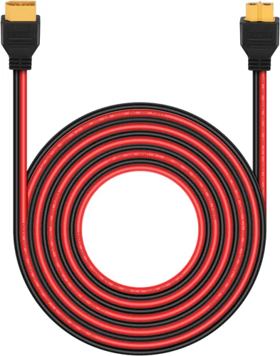 Cable de extensión XT60 para panel solar, RV, batería automotriz, RC, estación de energía portátil, generador solar 12AWG 15 pies 4.5M