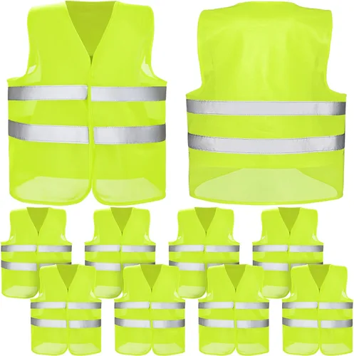Miniatura 15 de JaGely Chaleco de seguridad de alta visibilidad, chaleco de seguridad de malla reflectante a granel para hombres y mujeres, trabajo, ciclismo