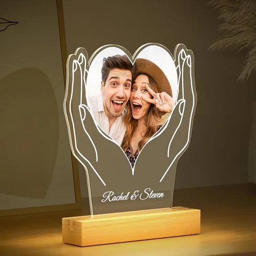 Miniatura 2 de Jkolalin Marcos de fotos personalizados, marco de fotos personalizado, marco de fotos personalizado con luz nocturna, regalos de cumpleaños estilo 10