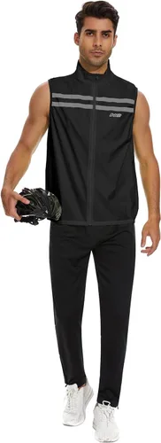 Miniatura 5 de Chaleco de seguridad Hi-Viz para hombre, chaleco cortavientos sin mangas, resistente al viento y reflectante