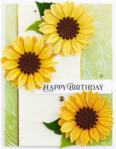 Miniatura 5 de Spellbinders Troqueles grabados con serenata de girasol S3-494