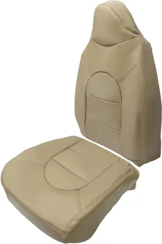 Miniatura 13 de KUAFU Funda inferior de asiento y cubierta superior del asiento compatible con Ford F250 F350 F450 Lariat Power Stroke Turbo 1999 2000, piel