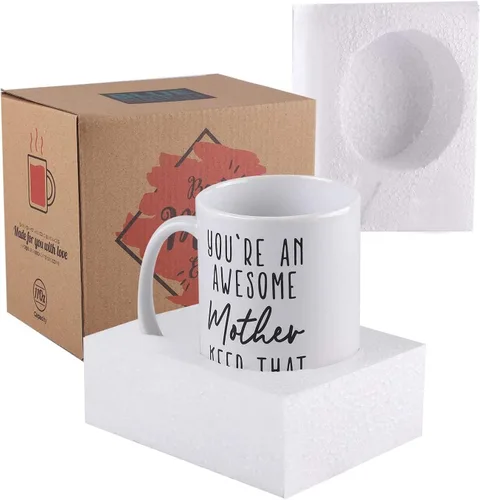 Miniatura 2 de BLUE RIBBON Taza de café de 11 onzas – You're An Awesome Mother Keep That Up, en caja de regalo decorativa con espuma