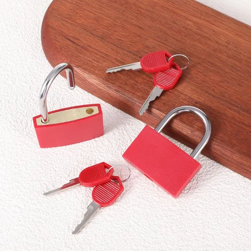Miniatura 5 de Cerradura para casillero con llave, candado pequeño con llave, casillero de gimnasio de 1.654 in, cerraduras resistentes, candados impermeables