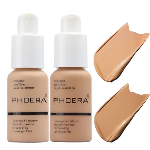 Miniatura 11 de PHOERA Foundation, Base Líquida Mate Suave Impecable 24 HR Control de Aceite Corrector Foundation Maquillaje. (1 Pza-102- Nude)