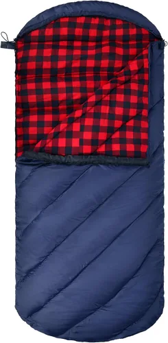 Miniatura 21 de REDCAMP Saco de dormir de franela para adultos, cómodos sacos de dormir de algodón para campamento, mochileros, senderismo, con capucha desmontable
