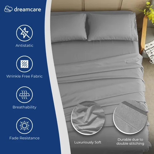 Miniatura 412 de DREAMCARE Juego de sábanas Queen – 6 piezas Sábanas de enfriamiento – hasta 15” Sábanas profundas tamaño Queen – Colección 2500 Supreme – Extra 03