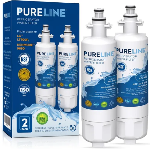 Pureline 9690, LT700P Reemplazo para LG LT700P, Kenmore Elite 9690, Kenmoreclear 46-9690, ADQ36006101, HDX FML-3, filtro de agua para refrigerador,