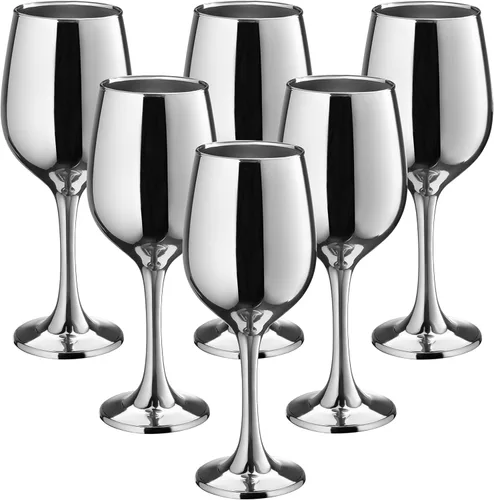 Miniatura 5 de Vikko Copas de vino negras de decoración: copas de tallo de 11 onzas, duraderas, aptas para lavavajillas, ideales para cata de vinos, juego de 6