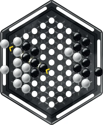Miniatura 2 de University Games Juego de estrategia de mármol de abulón, negro