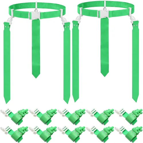 Miniatura 21 de Hungdao Cinturones y banderas de fútbol para 10/12 jugadores, cinturones de fútbol ajustables para niños, adolescentes, adultos, entrenamiento