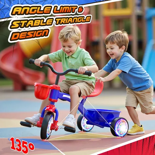 Miniatura 2 de Triciclo para niños pequeños de 1-3, 3-5 años, bicicleta de equilibrio de unicornio para bebés con ruedas de iluminación coloridas y canasta grande