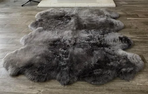 Miniatura 65 de LAMBZY Alfombra sintética de piel de oveja auténtica, con textura inferior gruesa, fuerte, fácil de lavar, resistente a las manchas, perfecta