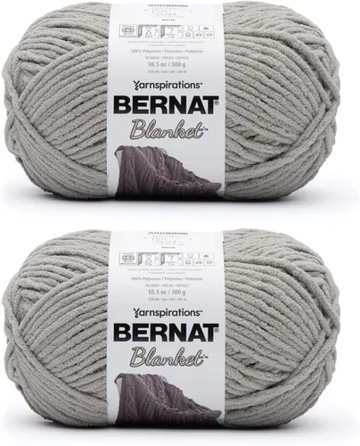 Miniatura 38 de Bernat - Estambre para mantas súper esponjoso acrílico, 2 paquetes de 300g/10.5 onzas, #6, chenilla gruesa de peso pesado para tejer y crochet