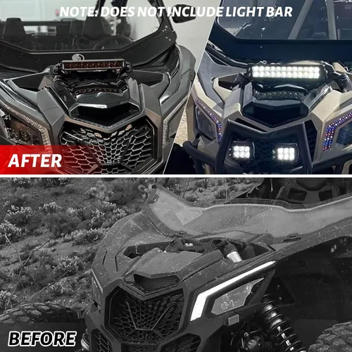 Miniatura 4 de Soporte de barra de luz de torre de choque para Can Am Maverick X3 / X3 Max 2017-2025, funciona con kit de montaje de barra de luz frontal LED de 10