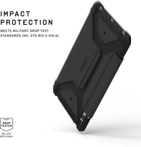 Miniatura 3 de UAG - Funda diseñada para Samsung Galaxy Tab S9 Plus de 12.4 pulgadas 2023 SM-X810 Metropolis SE negro, multiángulo con función de encendido