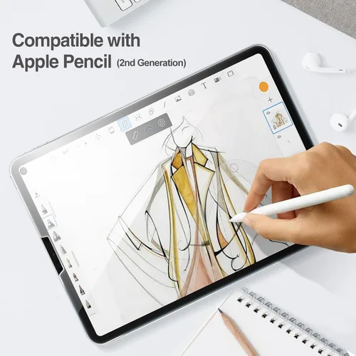 Miniatura 4 de ProCase Protector de pantalla de vidrio templado para iPad Pro 12.9, 6, 5, 4, 3ª generación 2022, 2021, 2020, 2018, protector de película de vidrio