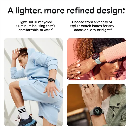Miniatura 3 de Google Pixel Watch 2 con lo mejor de Fitbit y Google - Seguimiento de frecuencia cardíaca, gestión del estrés, características de seguridad - Reloj