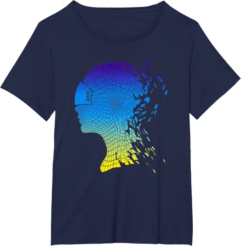 Miniatura 18 de Camiseta con diseño de auriculares de realidad virtual de VR Fans, Negro, S
