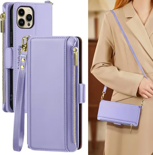 Miniatura 19 de Antsturdy Funda tipo cartera compatible con iPhone 11 Pro Max, funda de piel sintética con bloqueo RFID, funda para teléfono para mujeres y hombres