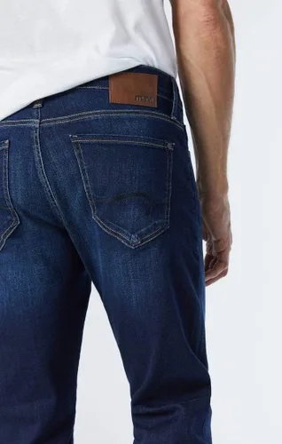Miniatura 7 de Mavi Jeans Mens Zach ascenso Regular pierna recta en azul negro Williamsburg
