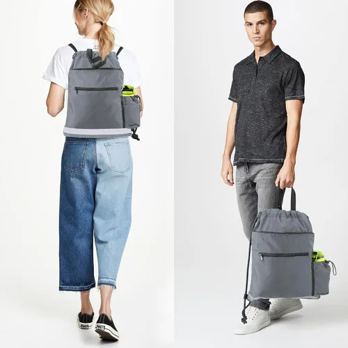 Miniatura 6 de Mochila con cordón para gimnasio, bolsa deportiva para natación, mujeres y hombres, bolsa de entrenamiento con cordón trasero para fútbol