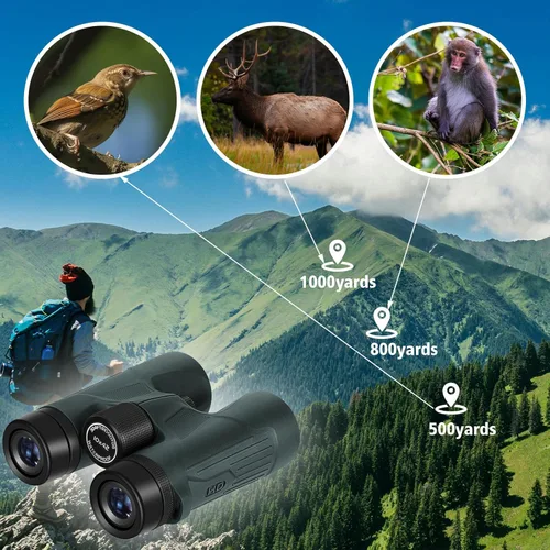 Miniatura 4 de Prismáticos Celticbird 10x42 HD para adultos, de alta potencia con soporte para teléfono, prisma BAK4, impermeables, para viajes, observación