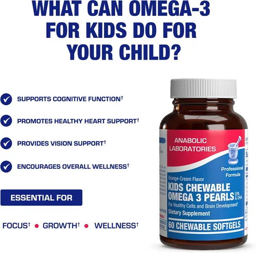 Miniatura 5 de Aceite de pescado Omega 3 para niños, fórmula clínica para niños, gomitas de aceite de pescado con Omega 3 EPA DHA para el oído del cerebro