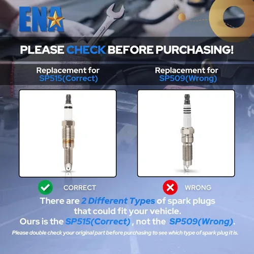 Miniatura 4 de ENA - Juego de 8 bujías de platino y 8 bobinas de encendido compatibles con Ford F150, F-150 Expedition, F-250 Super Duty, F-350 Super Duty 8