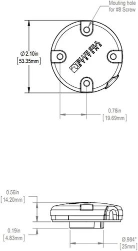 Miniatura 2 de Blue Sea Systems 1007 Entrada Lateral CableClam, Blanco