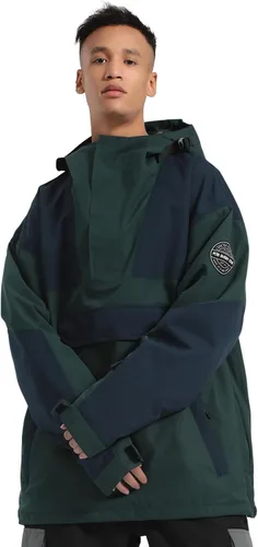 Miniatura 18 de GSOU SNOW Chaqueta de esquí para hombre, abrigo de nieve para snowboard, cálido, invierno, impermeable, con capucha