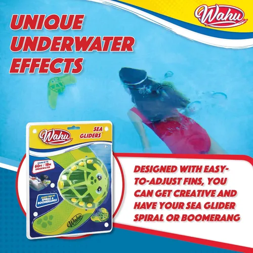 Miniatura 6 de WAHU Sea Gliders - Juguete de tortuga subacuática para piscina con chorro autopropulsado y aletas ajustables, juguete de buceo en piscina que se
