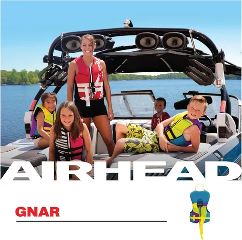 Miniatura 4 de Airhead Gnar Neolite Kwik-Dry Life Jacket - USCG Approved Type III PFD Life Vest, Lightweight Flexible Fit for Boating, Tubing & Watersports