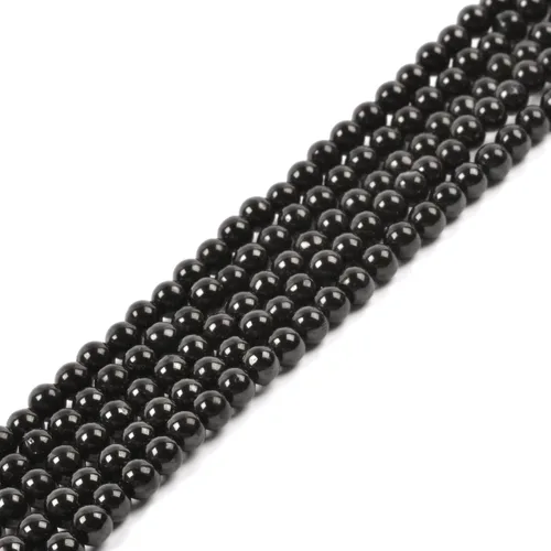 Miniatura 32 de Cuentas sueltas redondas de cristal curativo de 0.16 pulgadas (0.157 in) para hacer joyas