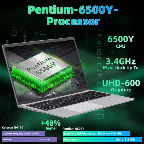 Miniatura 3 de Laptop FHD IPS de 17.3 pulgadas para negocios y estudiantes, dorado 6500Y hasta 3.4GHz, 16GB RAM 1TB SSD, Win 11 Pro, teclado retroiluminado