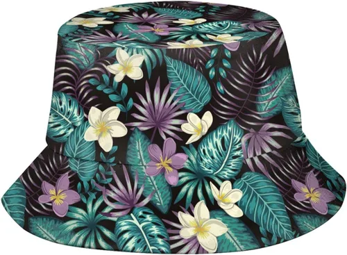 Miniatura 8 de Sombrero de sol hawaiano con flores hawaianas para hombres y mujeres, protección solar, sombreros de ala ancha, plegable, gorra Boonie de viaje