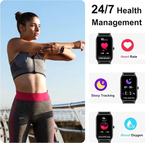 Miniatura 3 de Reloj inteligente para hombres y mujeres (respuesta/hacer llamadas), reloj inteligente 2026 con seguimiento de actividad física de 1.57 pulgadas