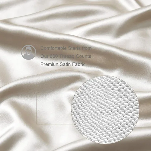 Miniatura 3 de Manta de seda – Manta de satén plegable de enfriamiento beige para sofá, cama, campamento, al aire libre, viajes, coche – Manta súper suave y ligera