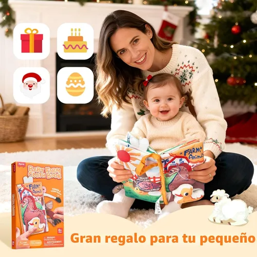 Miniatura 9 de JoyCat Farm Libros de Juguetes para Bebés de 0 a 6 Meses, Libro de Tela para Sentarse y Tocar y Sentir para Bebés de 0 a 3 a 6 a 12 a 18 Meses