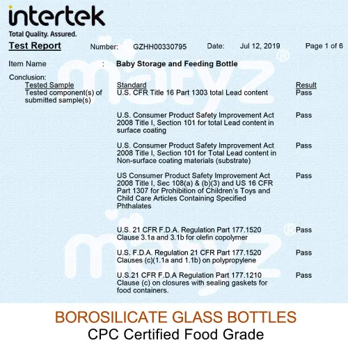 Miniatura 2 de Matyz Contenedores de vidrio para almacenamiento de leche materna, paquete de 4, botella de 6 onzas, aptos con bomba Spectra Medela Avent - Botella