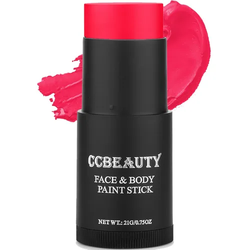 Miniatura 18 de CCbeauty Barra de pintura facial naranja, kit de pintura facial, base de maquillaje SFX de cobertura completa, pintura corporal hipoalergénica