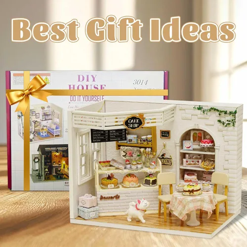 Miniatura 5 de Kisoy Romántica y linda casa de muñecas en miniatura, kit de casa de bricolaje, habitación creativa, regalo perfecto para amigos, amantes y Diario