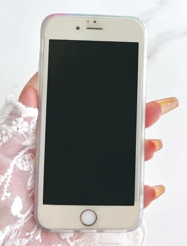 Miniatura 5 de Qokey Funda con flores para iPhone SE 3ª y 2ª generación, para fundas iPhone 7/8 de 4.7 pulgadas, carcasa transparente con patrón floral de cristal